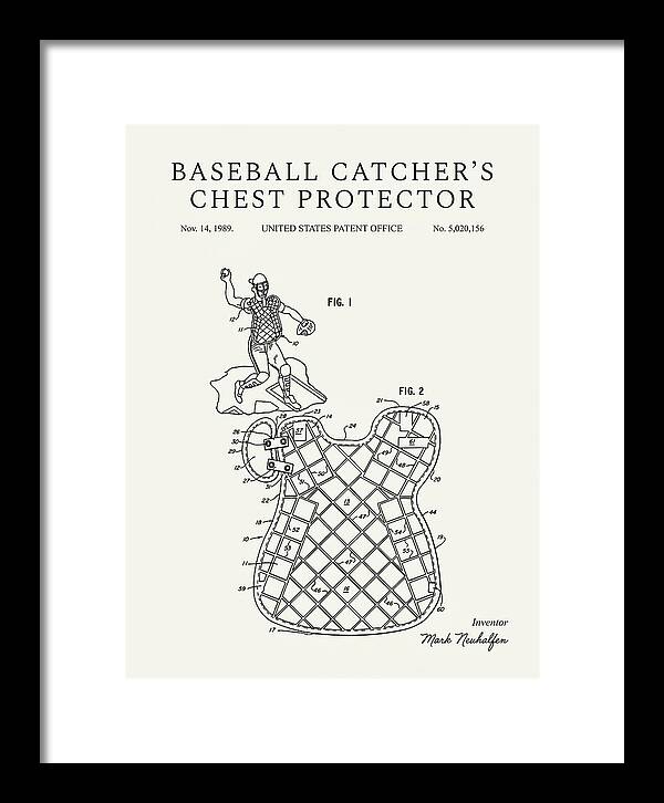 Baseball Catcher's Chest Protector Minimalist Patent Us5020156a