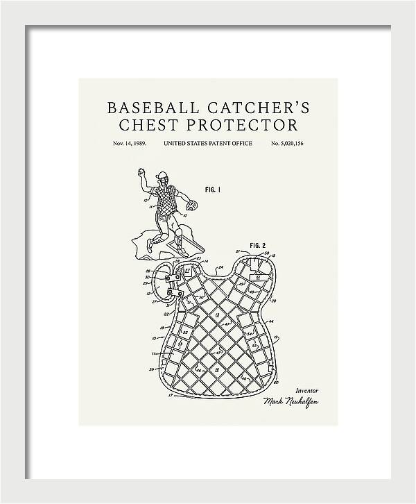 Baseball Catcher's Chest Protector Minimalist Patent Us5020156a