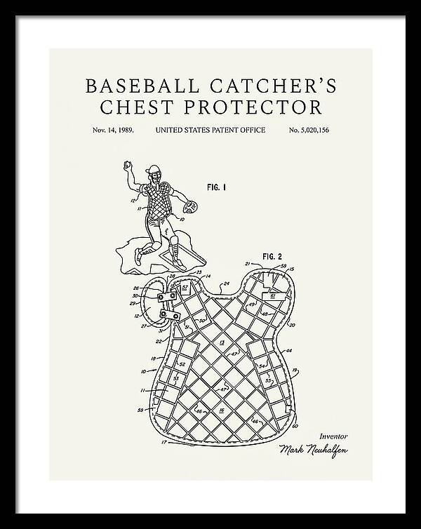 Baseball Catcher's Chest Protector Minimalist Patent Us5020156a