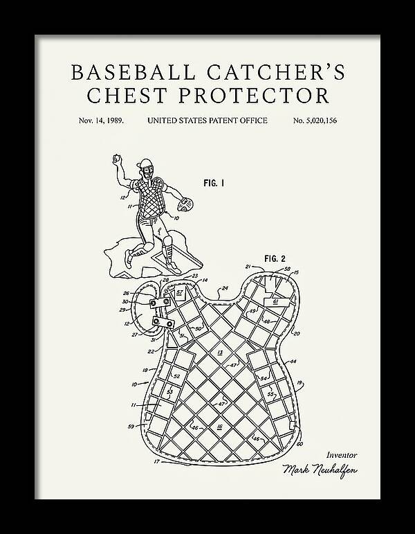 Baseball Catcher's Chest Protector Minimalist Patent Us5020156a