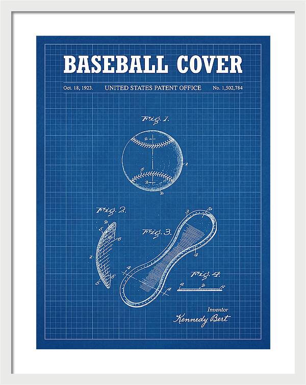 Baseball Cover Blueprint Patent Us1502784a