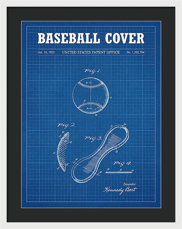Baseball Cover Blueprint Patent Us1502784a