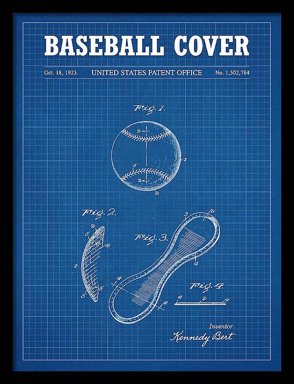 Baseball Cover Blueprint Patent Us1502784a