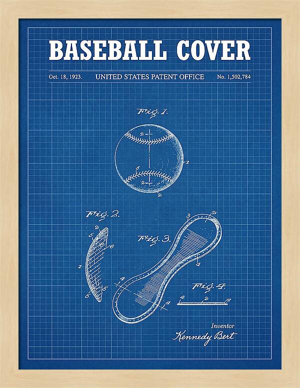 Baseball Cover Blueprint Patent Us1502784a