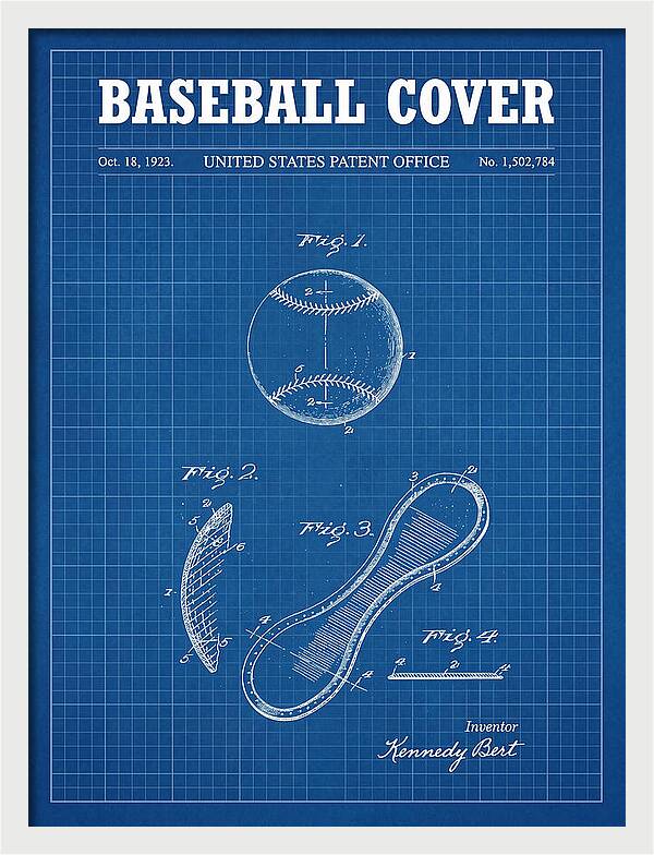 Baseball Cover Blueprint Patent Us1502784a