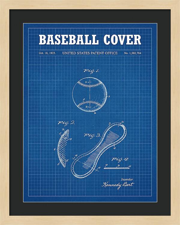 Baseball Cover Blueprint Patent Us1502784a