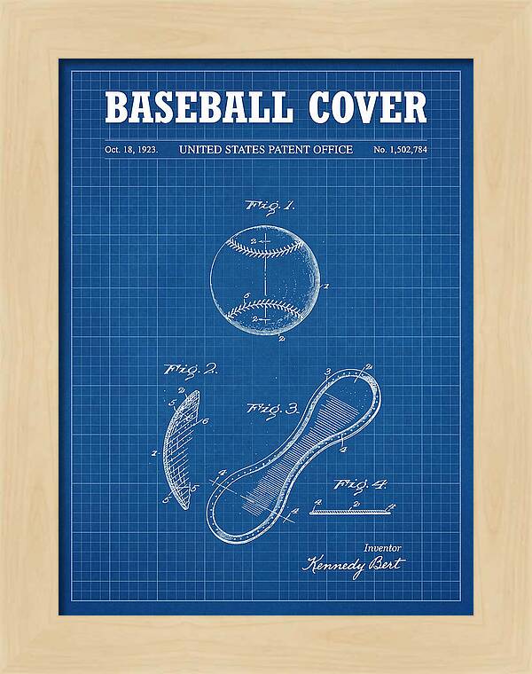 Baseball Cover Blueprint Patent Us1502784a