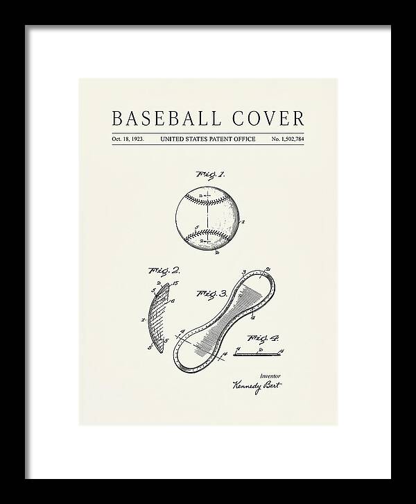 Baseball Cover Minimalist Patent Us1502784a