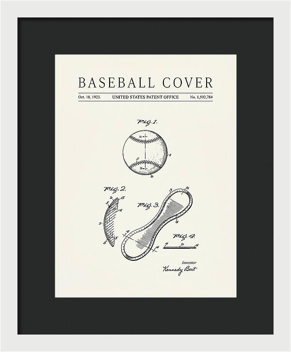 Baseball Cover Minimalist Patent Us1502784a