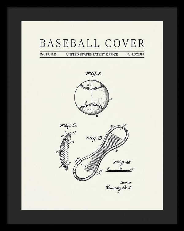 Baseball Cover Minimalist Patent Us1502784a