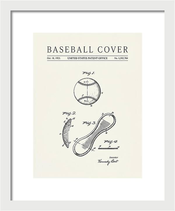 Baseball Cover Minimalist Patent Us1502784a