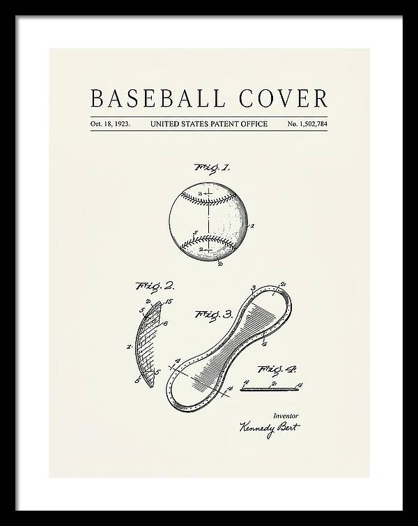 Baseball Cover Minimalist Patent Us1502784a