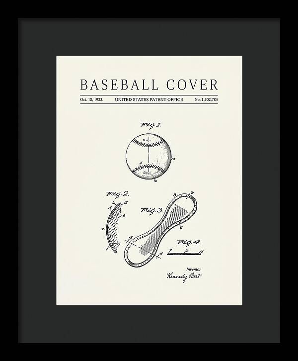 Baseball Cover Minimalist Patent Us1502784a