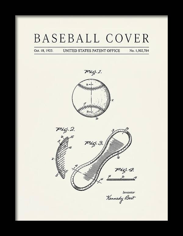 Baseball Cover Minimalist Patent Us1502784a