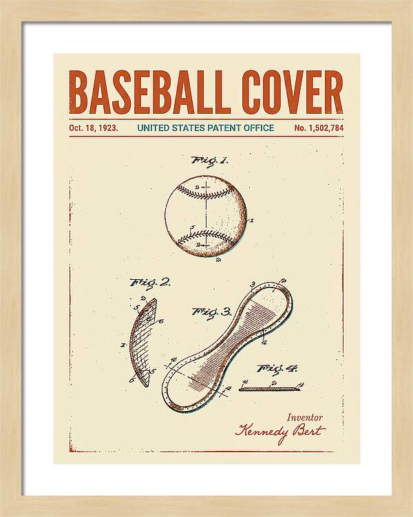 Baseball Cover Retro Patent Us1502784a