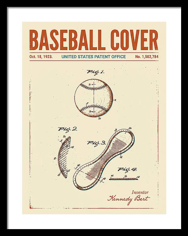 Baseball Cover Retro Patent Us1502784a