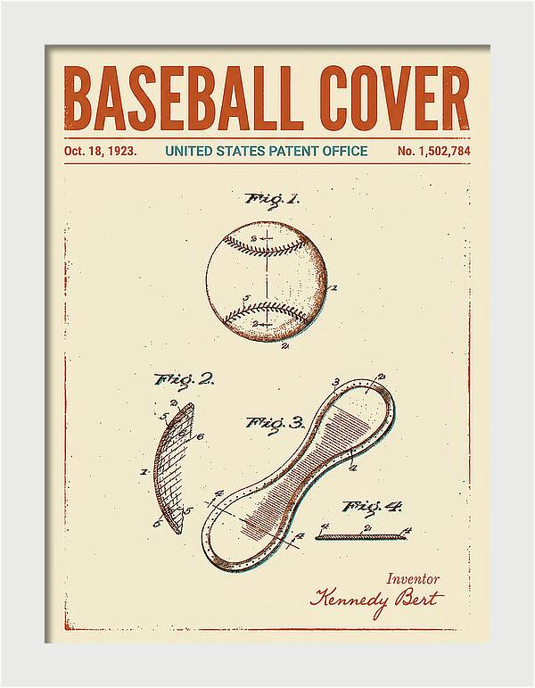 Baseball Cover Retro Patent Us1502784a