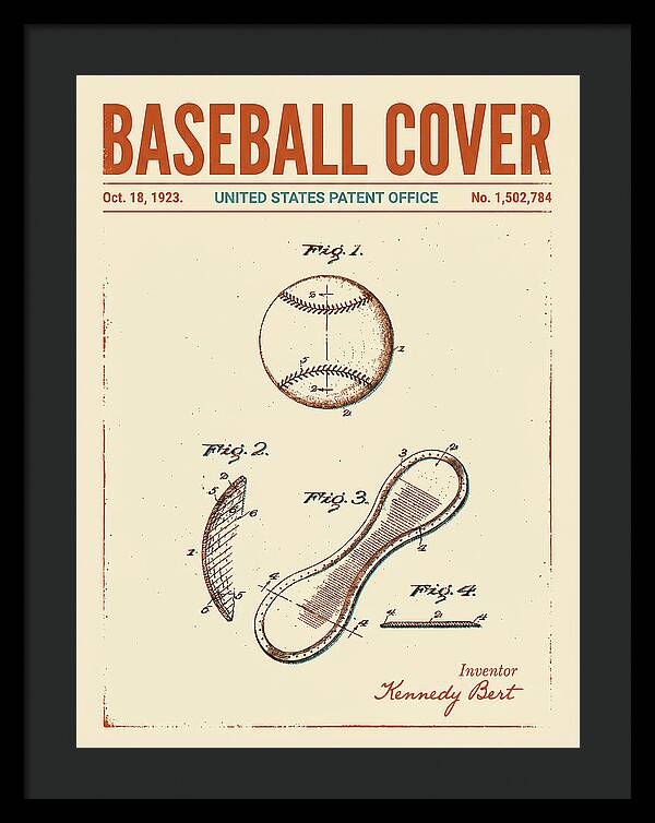 Baseball Cover Retro Patent Us1502784a