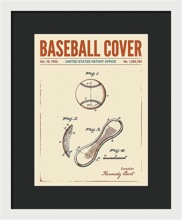 Baseball Cover Retro Patent Us1502784a