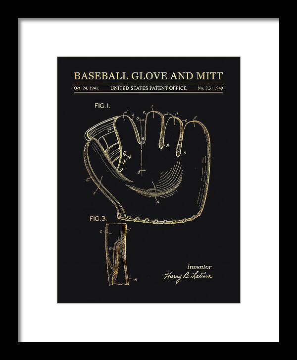 Baseball Glove And Mitt Gold Patent Us2311949a