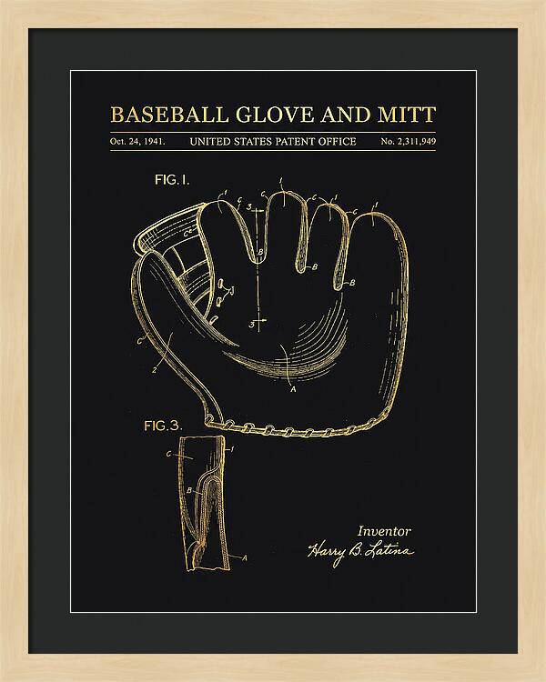 Baseball Glove And Mitt Gold Patent Us2311949a