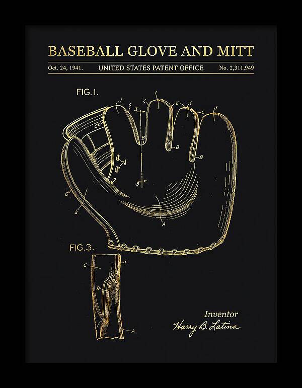 Baseball Glove And Mitt Gold Patent Us2311949a