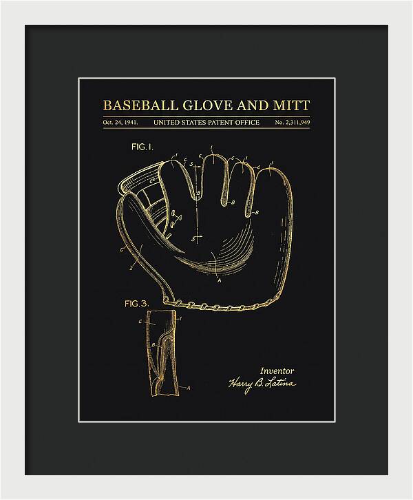 Baseball Glove And Mitt Gold Patent Us2311949a
