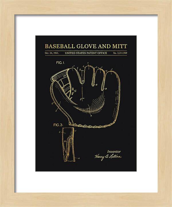 Baseball Glove And Mitt Gold Patent Us2311949a