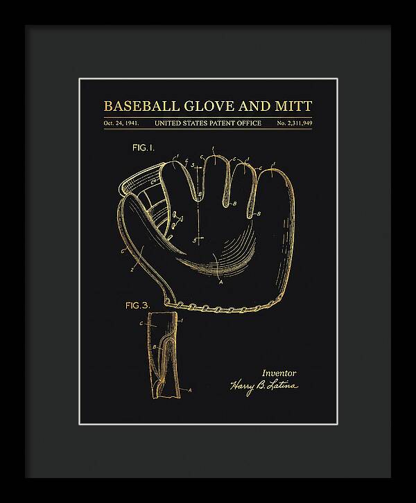 Baseball Glove And Mitt Gold Patent Us2311949a