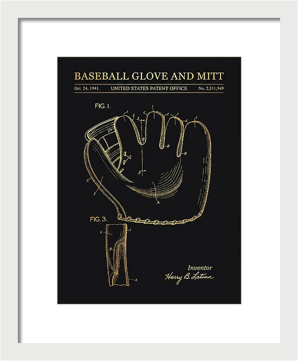 Baseball Glove And Mitt Gold Patent Us2311949a