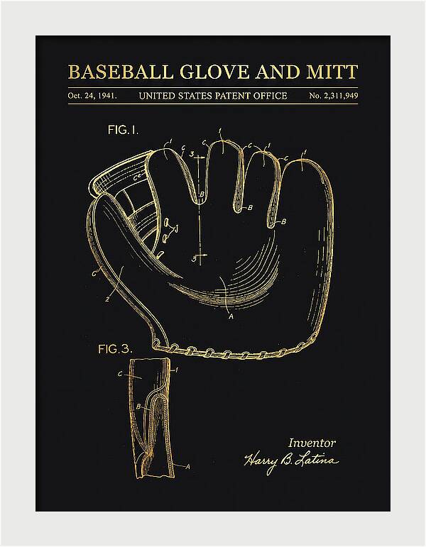 Baseball Glove And Mitt Gold Patent Us2311949a