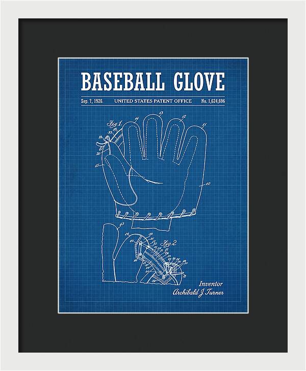 Baseball Glove Blueprint Patent Us1624696a