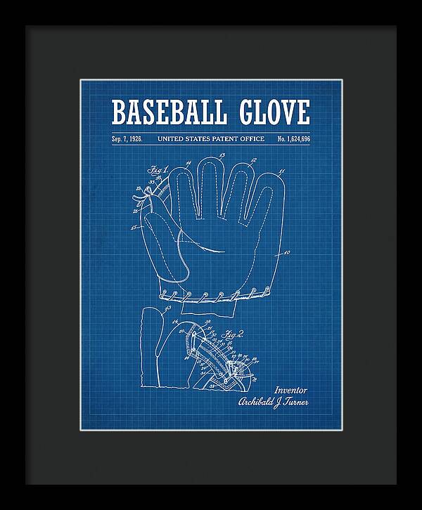Baseball Glove Blueprint Patent Us1624696a