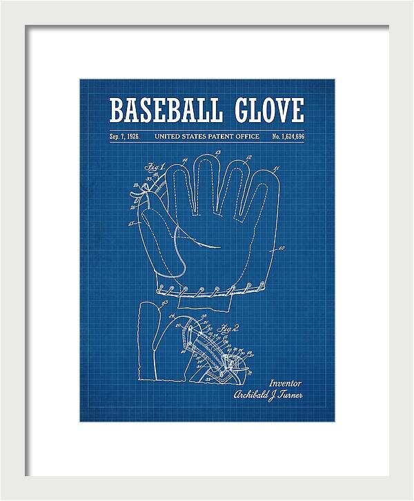Baseball Glove Blueprint Patent Us1624696a