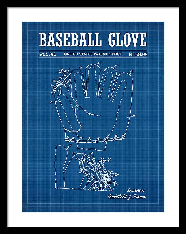 Baseball Glove Blueprint Patent Us1624696a