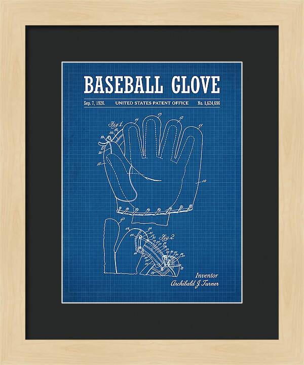 Baseball Glove Blueprint Patent Us1624696a