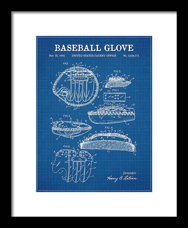 Baseball Glove Blueprint Patent Us2434171a