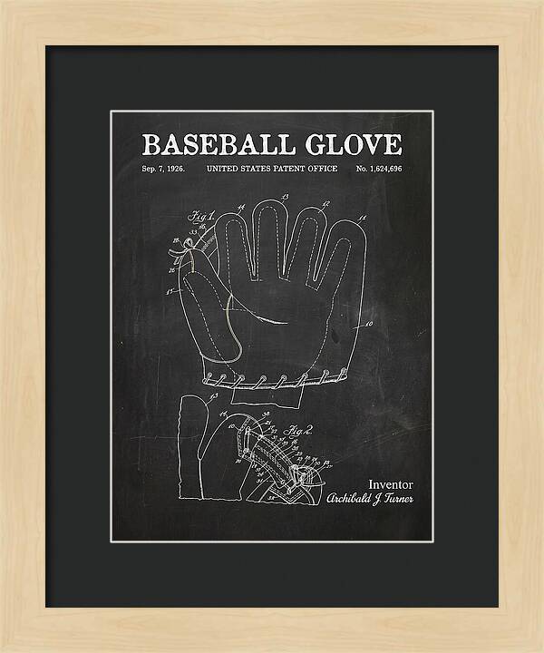 Baseball Glove Chalkboard Patent Us1624696a