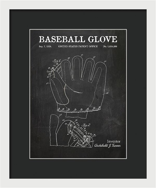 Baseball Glove Chalkboard Patent Us1624696a