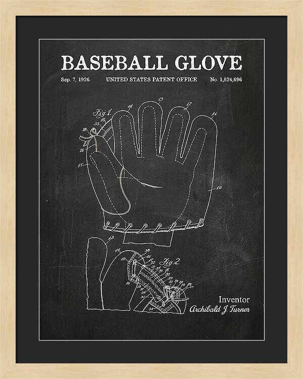 Baseball Glove Chalkboard Patent Us1624696a