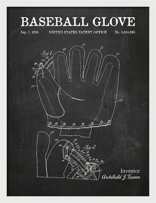 Baseball Glove Chalkboard Patent Us1624696a