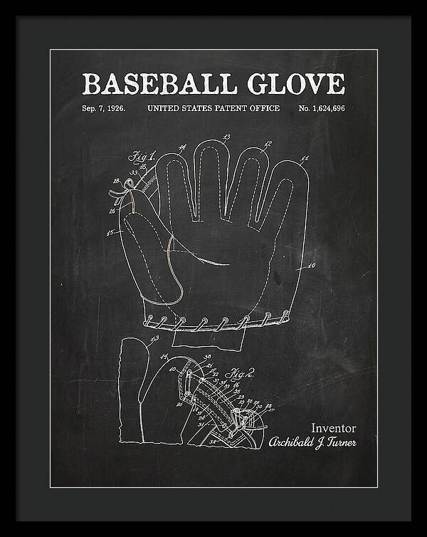 Baseball Glove Chalkboard Patent Us1624696a
