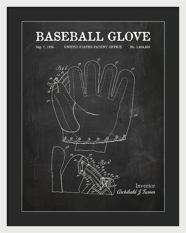 Baseball Glove Chalkboard Patent Us1624696a