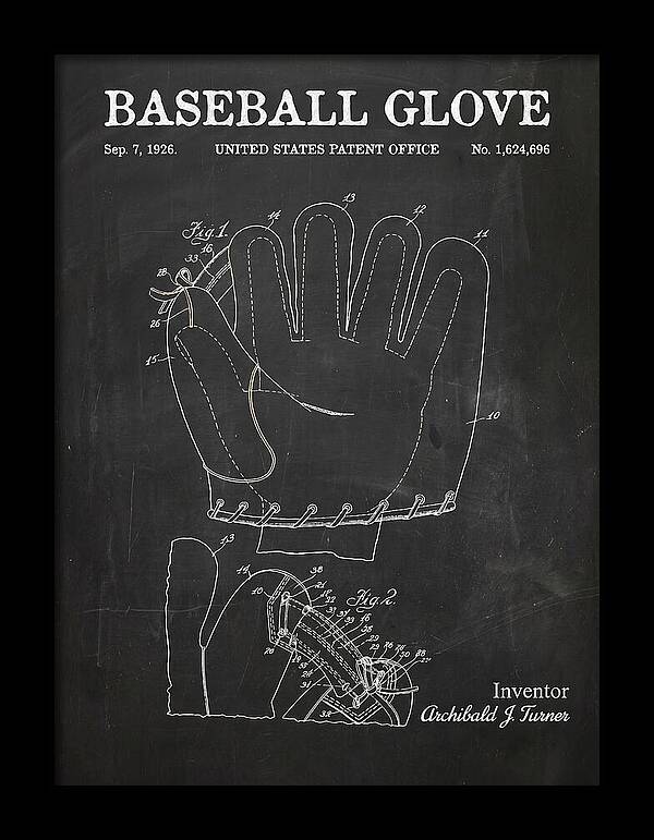Baseball Glove Chalkboard Patent Us1624696a