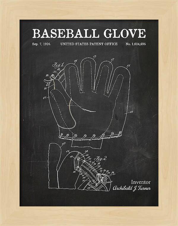 Baseball Glove Chalkboard Patent Us1624696a
