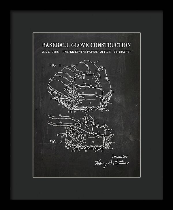 Baseball Glove Construction Chalkboard Patent Us2995757a