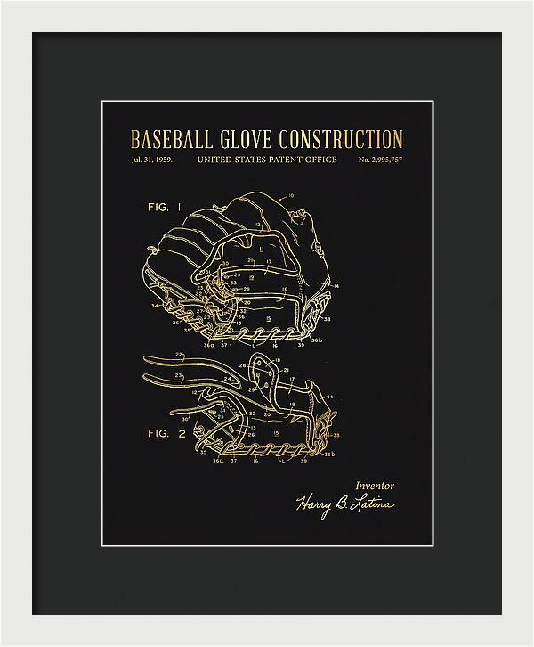 Baseball Glove Construction Gold Patent Us2995757a
