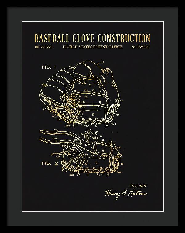 Baseball Glove Construction Gold Patent Us2995757a