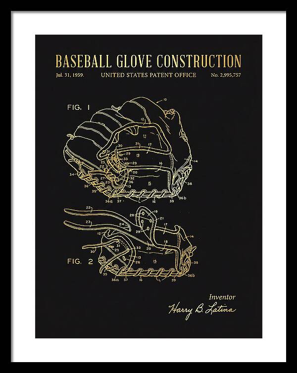 Baseball Glove Construction Gold Patent Us2995757a