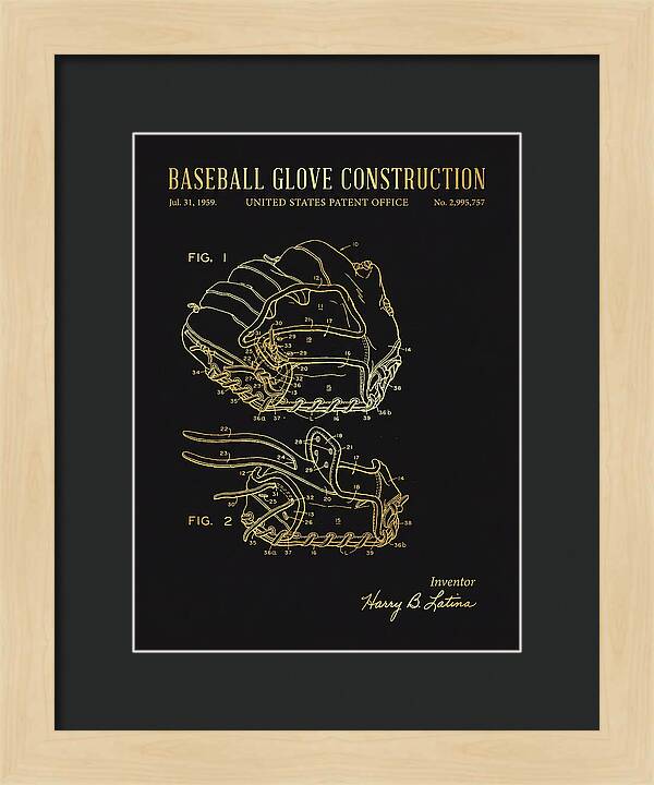 Baseball Glove Construction Gold Patent Us2995757a